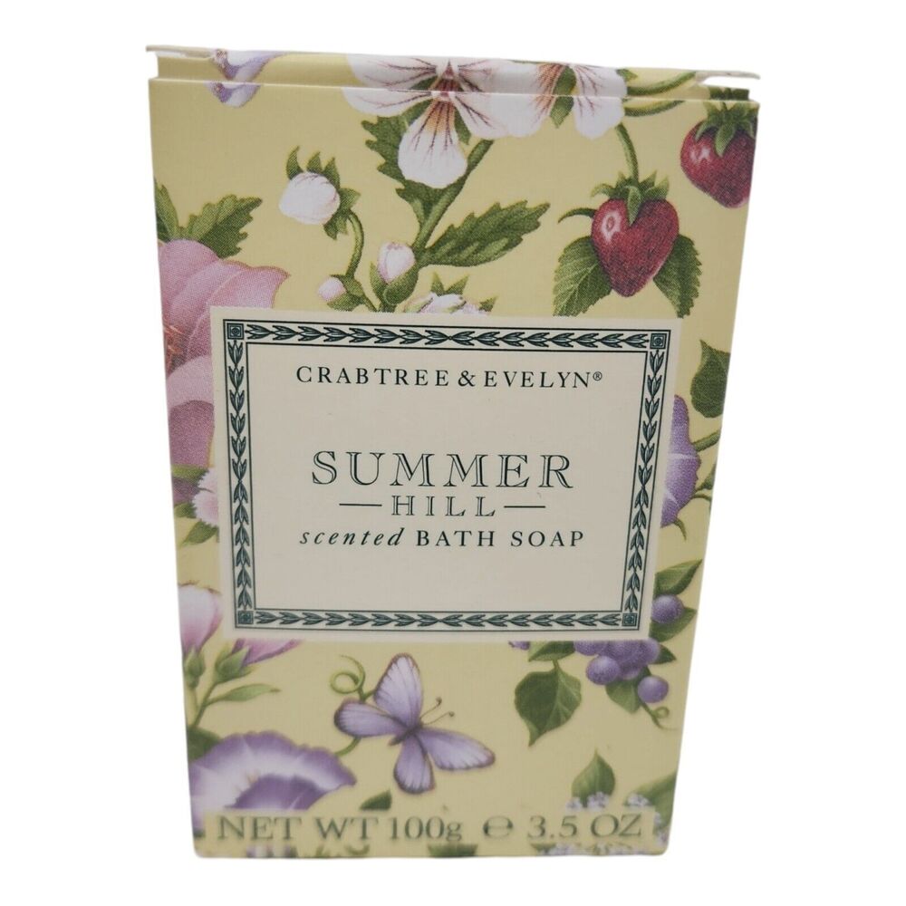NEW Crabtree & Evelyn SUMMER HILL Scented Bath Soap 3.5oz Retired Scent England